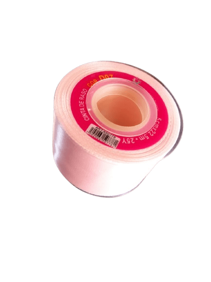 LISTON ROSA PASTEL CINTA DE RASO 5 CM ROLLO – KornerStore.com