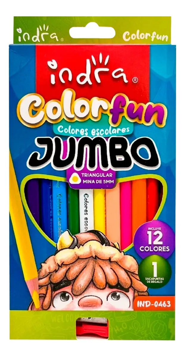 Fun Color Es COLOR FUN COLORES ESCOLARES JUMBO INDRA 12 PZ – KornerStore.com