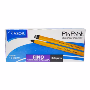 CAJA LAPICERO FINO PIN POINT AZOR NEGRO